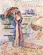 Henri Matisse Woman holding umbrella oil painting artist